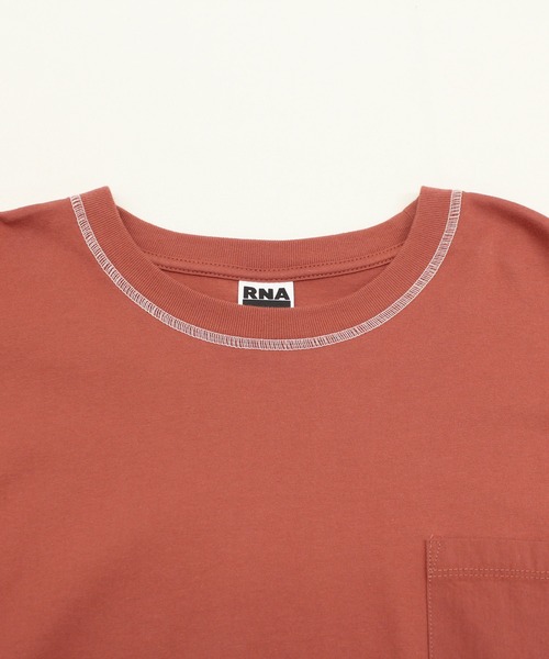 RNA（アールエヌエー）の「M1738 ブロードコンビBIG-Tシャツ（Tシャツ/カットソー・レディース・スミクロ/レッド/ブルー・MEDIUM）」の12枚目の写真