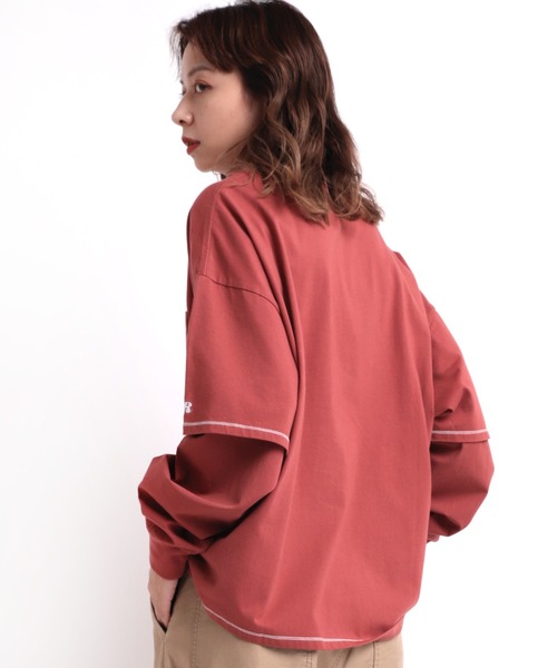 RNA（アールエヌエー）の「M1738 ブロードコンビBIG-Tシャツ（Tシャツ/カットソー・レディース・スミクロ/レッド/ブルー・MEDIUM）」の18枚目の写真