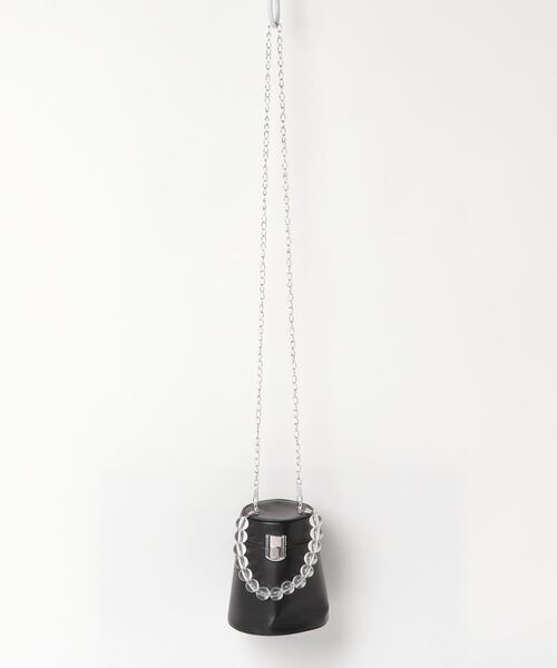 SFW(エスエフダブリュー)の「ビーズのチェーンと丸い形が可愛い ミニショルダーバッグ(ショルダーバッグ・レディース・ブラック/ベージュ/カーキ/グリーン・FREE)」の7枚目の写真