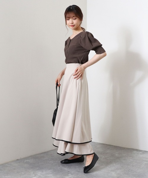 新品未使用　ティアードパイピングスカート PROPORTION BODY DRESSING（プロポーションボディドレッシング