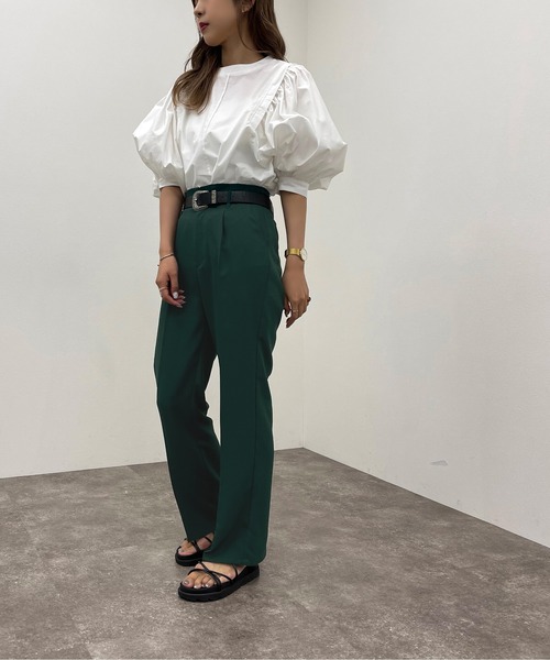 apres jour mignon(アプレジュールミニョン)の「袖タックボリュームシャツ 【ZOZOTOWN限定アイテム】(シャツ/ブラウス・レディース・ダークグリーン/オフホワイト/ブラック・X-LARGE/フリー)」の15枚目の写真