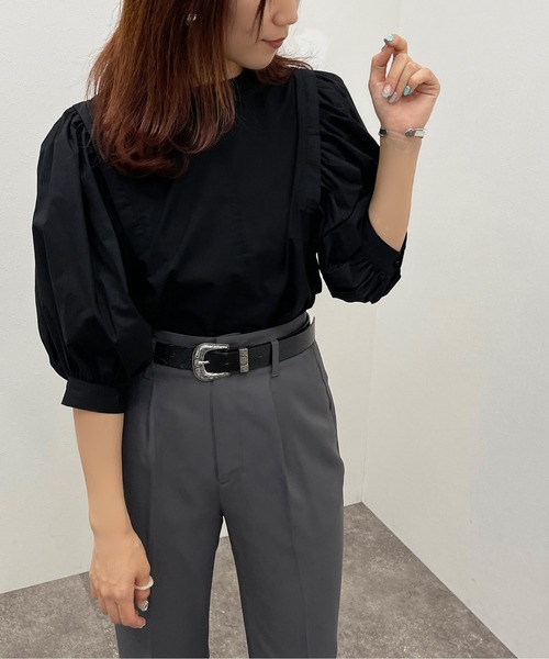 apres jour mignon(アプレジュールミニョン)の「袖タックボリュームシャツ 【ZOZOTOWN限定アイテム】(シャツ/ブラウス・レディース・ダークグリーン/オフホワイト/ブラック・X-LARGE/フリー)」の13枚目の写真