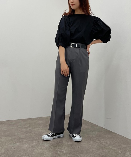 apres jour mignon(アプレジュールミニョン)の「袖タックボリュームシャツ 【ZOZOTOWN限定アイテム】(シャツ/ブラウス・レディース・ダークグリーン/オフホワイト/ブラック・X-LARGE/フリー)」の21枚目の写真