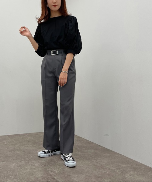 apres jour mignon(アプレジュールミニョン)の「袖タックボリュームシャツ 【ZOZOTOWN限定アイテム】(シャツ/ブラウス・レディース・ダークグリーン/オフホワイト/ブラック・X-LARGE/フリー)」の16枚目の写真