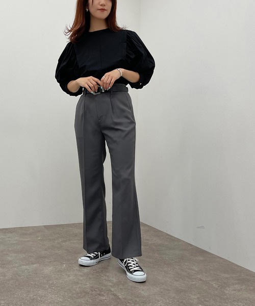 apres jour mignon(アプレジュールミニョン)の「袖タックボリュームシャツ 【ZOZOTOWN限定アイテム】(シャツ/ブラウス・レディース・ダークグリーン/オフホワイト/ブラック・X-LARGE/フリー)」の10枚目の写真