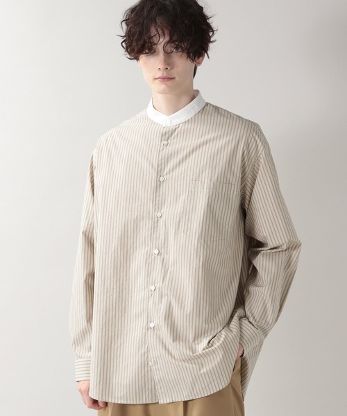 RAGEBLUE(レイジブルー)の「<WEB店舗限定>クレリックストライプビッグシャツ/203118(シャツ/ブラウス・メンズ・ライトブルー/ベージュ・MEDIUM/LARGE)」の8枚目の写真
