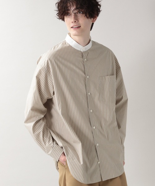 RAGEBLUE(レイジブルー)の「<WEB店舗限定>クレリックストライプビッグシャツ/203118(シャツ/ブラウス・メンズ・ライトブルー/ベージュ・MEDIUM/LARGE)」の14枚目の写真