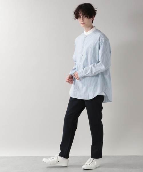RAGEBLUE(レイジブルー)の「<WEB店舗限定>クレリックストライプビッグシャツ/203118(シャツ/ブラウス・メンズ・ライトブルー/ベージュ・MEDIUM/LARGE)」の12枚目の写真