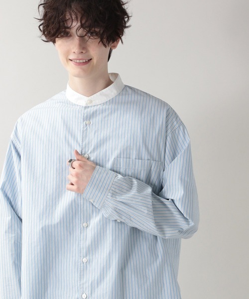 RAGEBLUE(レイジブルー)の「<WEB店舗限定>クレリックストライプビッグシャツ/203118(シャツ/ブラウス・メンズ・ライトブルー/ベージュ・MEDIUM/LARGE)」の6枚目の写真