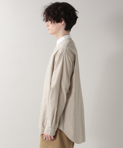 RAGEBLUE(レイジブルー)の「<WEB店舗限定>クレリックストライプビッグシャツ/203118(シャツ/ブラウス・メンズ・ライトブルー/ベージュ・MEDIUM/LARGE)」の16枚目の写真