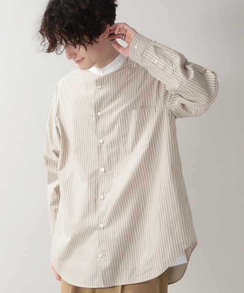 RAGEBLUE(レイジブルー)の「<WEB店舗限定>クレリックストライプビッグシャツ/203118(シャツ/ブラウス・メンズ・ライトブルー/ベージュ・MEDIUM/LARGE)」の20枚目の写真