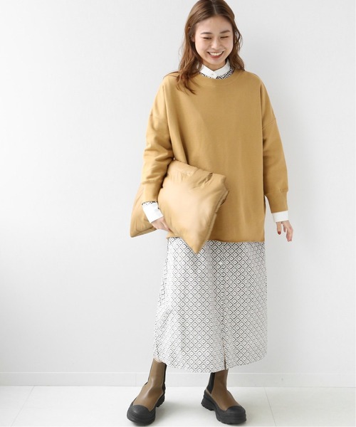 JOURNAL STANDARD relume(ジャーナルスタンダード レリューム)の「オーバーサイズロングスウェット◆(Tシャツ/カットソー・レディース・ブルー/ピンク/ナチュラル/ベージュ・FREE)」の2枚目の写真