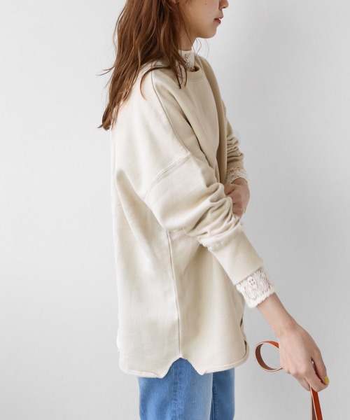 JOURNAL STANDARD relume(ジャーナルスタンダード レリューム)の「オーバーサイズロングスウェット◆(Tシャツ/カットソー・レディース・ブルー/ピンク/ナチュラル/ベージュ・FREE)」の20枚目の写真