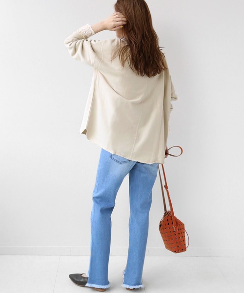 JOURNAL STANDARD relume(ジャーナルスタンダード レリューム)の「オーバーサイズロングスウェット◆(Tシャツ/カットソー・レディース・ブルー/ピンク/ナチュラル/ベージュ・FREE)」の15枚目の写真