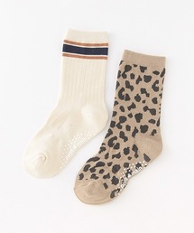 petit main | 柄／ライン2Pクルーソックス(ソックス/靴下)