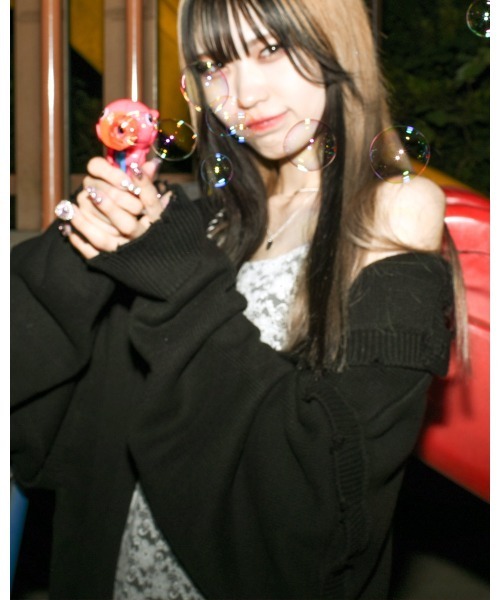 A‘gem 9（エージェムナイン）の「『A'GEM/9』3WAY ブラインドステッチ ニットカーディガン（カーディガン/ボレロ・メンズ・ホワイト/ブラック/ダークグリーン・FREE）」の8枚目の写真