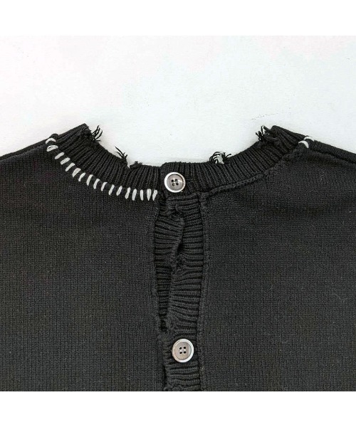 A‘gem 9（エージェムナイン）の「『A'GEM/9』3WAY ブラインドステッチ ニットカーディガン（カーディガン/ボレロ・メンズ・ホワイト/ブラック/ダークグリーン・FREE）」の10枚目の写真