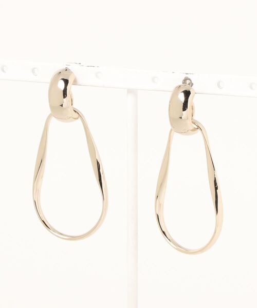 MLI'A(エムリア)の「オーバルリングピアス(ピアス(両耳用)・レディース・ゴールド/シルバー・ONE SIZE)」の1枚目の写真