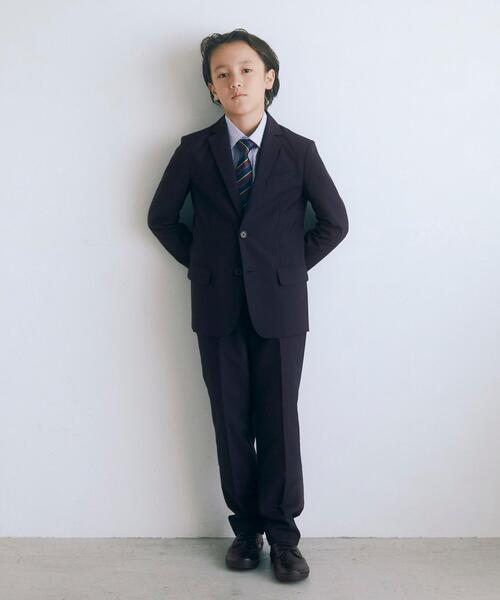 green label relaxing（グリーンレーベルリラクシング）の「◆TJ TW ソリッドジャケット ネイビー 140-160cm（テーラードジャケット・キッズ・ネイビー・140cm/150cm/160cm）」の6枚目の写真