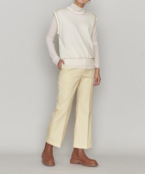 ASTRAET（アストラット）の「＜ASTRAET（アストラット）＞14G ライン ニットベスト（ベスト・レディース・オフホワイト/ネイビー・FREE）」の16枚目の写真