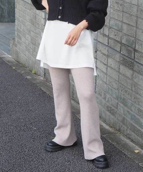 tiptop(ティップトップ)の「リブフレアパンツ(その他パンツ・レディース・ブラック/ベージュ/グリーン/ブラック系その他/ベージュ系その他/グリーン系その他・FREE)」の19枚目の写真