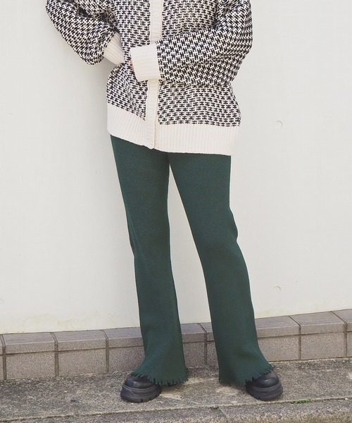 tiptop(ティップトップ)の「リブフレアパンツ(その他パンツ・レディース・ブラック/ベージュ/グリーン/ブラック系その他/ベージュ系その他/グリーン系その他・FREE)」の22枚目の写真