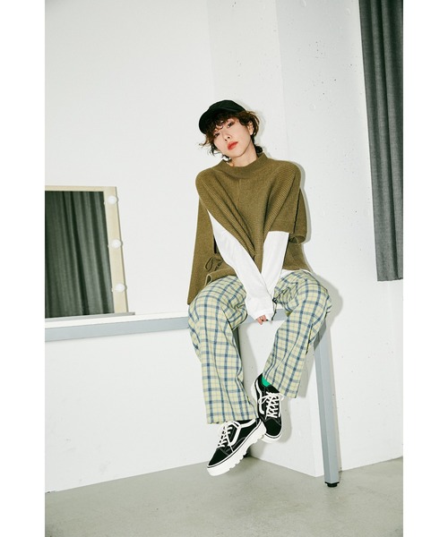 SHEL'TTER ORIGINAL（シェルターオリジナル）の「チェックストレートパンツ（その他パンツ・レディース・グリーン/イエロー・MEDIUM/SMALL）」の2枚目の写真