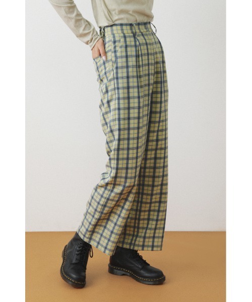 SHEL'TTER ORIGINAL（シェルターオリジナル）の「チェックストレートパンツ（その他パンツ・レディース・グリーン/イエロー・MEDIUM/SMALL）」の5枚目の写真