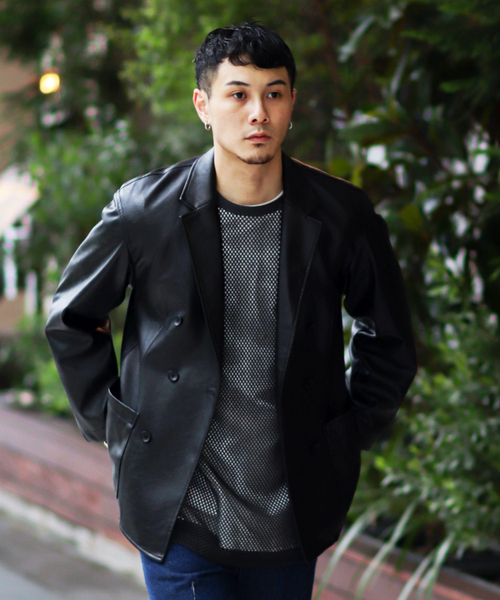 セール】JW-F-LEATHER ダブルジャケット（テーラードジャケット