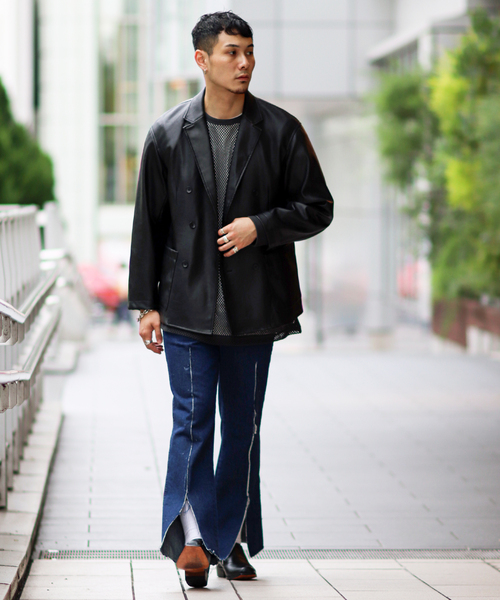 JOINT WORKS（ジョイントワークス）の「JW-F-LEATHER ダブルジャケット（テーラードジャケット・メンズ・ブラック・SMALL/MEDIUM/LARGE）」の3枚目の写真