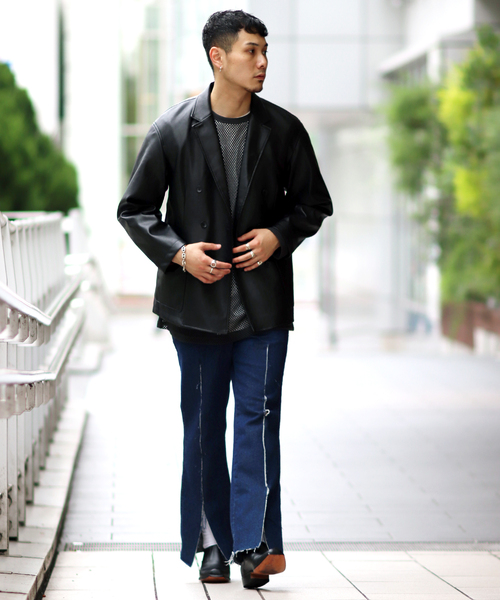 JOINT WORKS（ジョイントワークス）の「JW-F-LEATHER ダブルジャケット（テーラードジャケット・メンズ・ブラック・SMALL/MEDIUM/LARGE）」の4枚目の写真