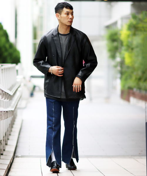 JOINT WORKS（ジョイントワークス）の「JW-F-LEATHER ダブルジャケット（テーラードジャケット・メンズ・ブラック・SMALL/MEDIUM/LARGE）」の5枚目の写真