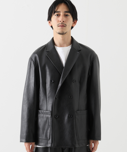 JOINT WORKS（ジョイントワークス）の「JW-F-LEATHER ダブルジャケット（テーラードジャケット・メンズ・ブラック・SMALL/MEDIUM/LARGE）」の7枚目の写真