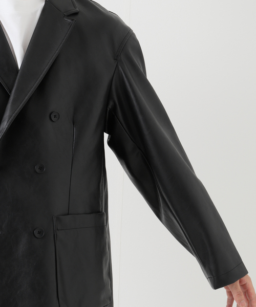 JOINT WORKS（ジョイントワークス）の「JW-F-LEATHER ダブルジャケット（テーラードジャケット・メンズ・ブラック・SMALL/MEDIUM/LARGE）」の12枚目の写真