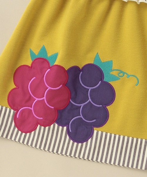 baby cheer（ベイビーチアー）の「ぶどうジャンパースカート（ジャンパースカート・キッズ・マスタード/ピンク・110cm/80ｃｍ/100cm/90cm/120cm）」の8枚目の写真