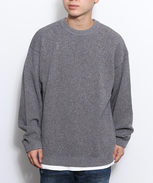 crepuscule(クレプスキュール)の「crepuscule Moss stitch L/S sweat 2103-001(スウェット・メンズ・ベージュ/ブラック/インディゴブルー/グレー/ライトブルー/レッド・SMALL/MEDIUM)」の3枚目の写真