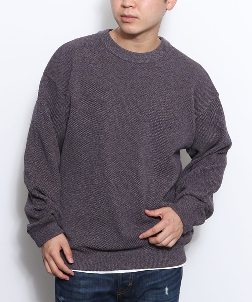 crepuscule(クレプスキュール)の「crepuscule Moss stitch L/S sweat 2103-001(スウェット・メンズ・ベージュ/ブラック/インディゴブルー/グレー/ライトブルー/レッド・SMALL/MEDIUM)」の6枚目の写真