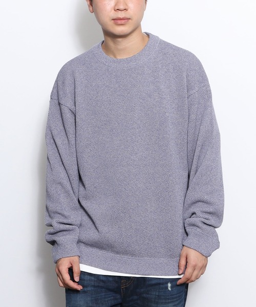 crepuscule(クレプスキュール)の「crepuscule Moss stitch L/S sweat 2103-001(スウェット・メンズ・ベージュ/ブラック/インディゴブルー/グレー/ライトブルー/レッド・SMALL/MEDIUM)」の5枚目の写真