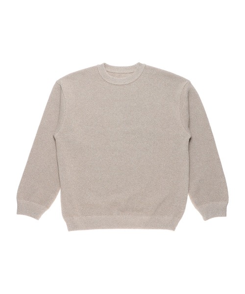 crepuscule(クレプスキュール)の「crepuscule Moss stitch L/S sweat 2103-001(スウェット・メンズ・ベージュ/ブラック/インディゴブルー/グレー/ライトブルー/レッド・SMALL/MEDIUM)」の9枚目の写真