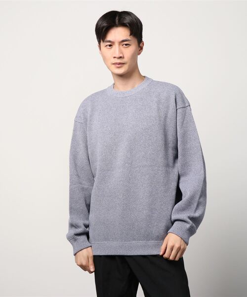 crepuscule(クレプスキュール)の「crepuscule Moss stitch L/S sweat 2103-001(スウェット・メンズ・ベージュ/ブラック/インディゴブルー/グレー/ライトブルー/レッド・SMALL/MEDIUM)」の19枚目の写真