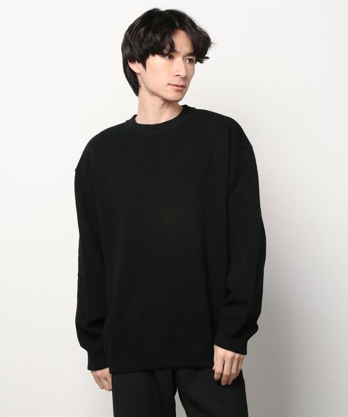 crepuscule(クレプスキュール)の「crepuscule Moss stitch L/S sweat 2103-001(スウェット・メンズ・ベージュ/ブラック/インディゴブルー/グレー/ライトブルー/レッド・SMALL/MEDIUM)」の15枚目の写真