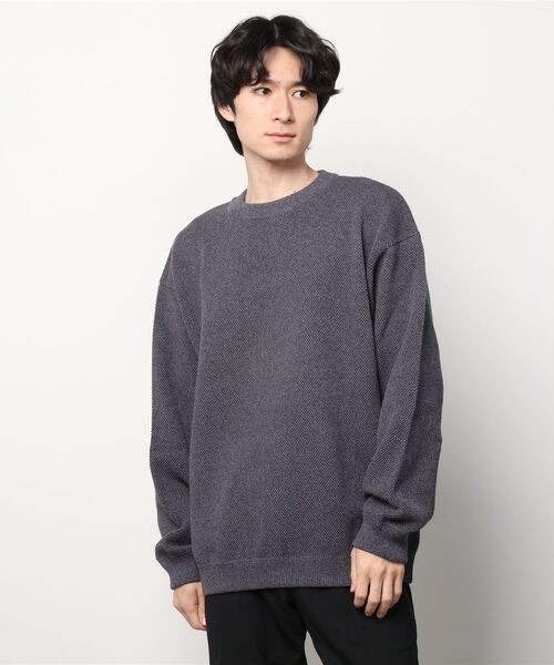 crepuscule(クレプスキュール)の「crepuscule Moss stitch L/S sweat 2103-001(スウェット・メンズ・ベージュ/ブラック/インディゴブルー/グレー/ライトブルー/レッド・SMALL/MEDIUM)」の18枚目の写真