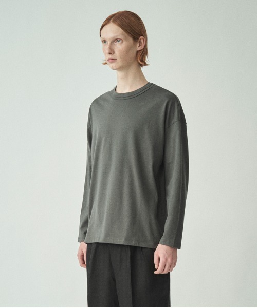 Juha(ユハ)の「DOUBLE BINDER L/S TEE(Tシャツ/カットソー・メンズ・グレー/ブラック/ホワイト・3/4)」の3枚目の写真