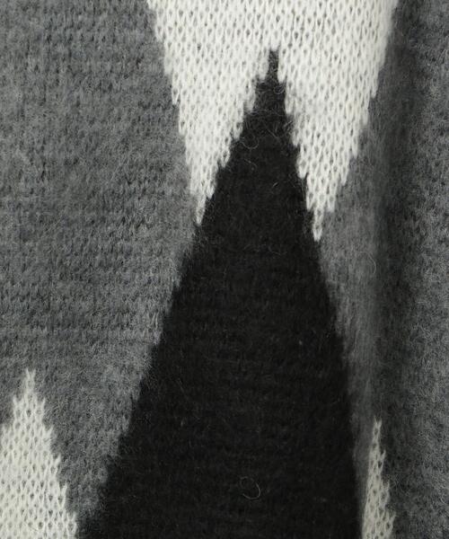 TAKAHIROMIYASHITATheSoloIst.（タカヒロミヤシタザソロイスト）の「＜TAKAHIROMIYASHITATheSoloist.(タカヒロミヤシタザソロイスト.)＞ ARGYLE CAPE/ケープ（ニット/セーター・メンズ・グレー・FREE）」の6枚目の写真