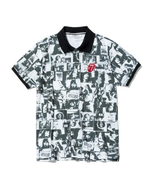 RAWLIFE(ロウライフ)の「BACK SPIN!/バックスピン!【TheRollingStones】Exile on Main St.フォトアルバム柄ポロシャツ(ポロシャツ・メンズ・ブラック・MEDIUM/X-LARGE/LARGE)」の4枚目の写真