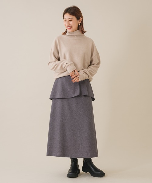 margaux(マルゴー)の「【KATHARINE ROSS】margaux フリースモックネックプルオーバー(ニット/セーター・レディース・チャコールグレー/ベージュ・MEDIUM)」の18枚目の写真