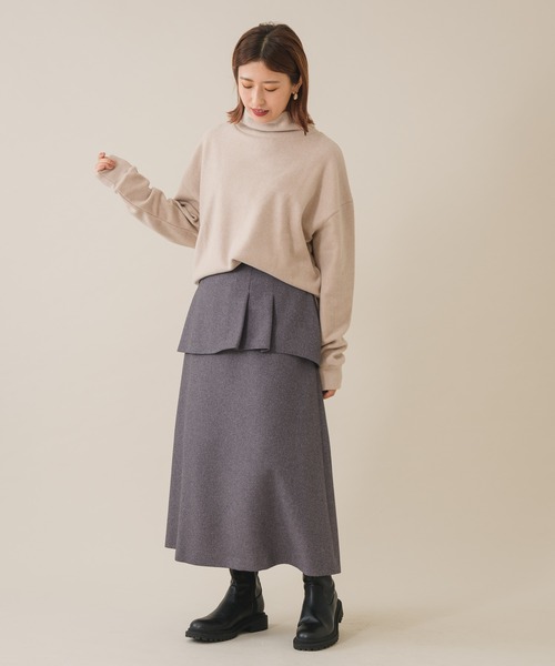 margaux(マルゴー)の「【KATHARINE ROSS】margaux フリースモックネックプルオーバー(ニット/セーター・レディース・チャコールグレー/ベージュ・MEDIUM)」の11枚目の写真