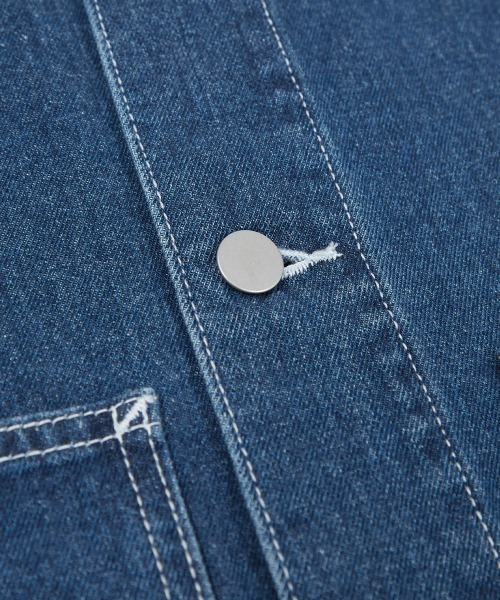 SIDEWAY STANCE（サイドウェイスタンス）の「【SIDEWAY STANCE】デニム カバーオール ジャケット（カバーオール・メンズ・ストライプ/ネイビー・MEDIUM/LARGE）」の21枚目の写真