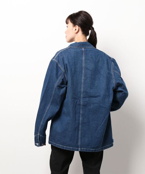 SIDEWAY STANCE（サイドウェイスタンス）の「【SIDEWAY STANCE】デニム カバーオール ジャケット（カバーオール・メンズ・ストライプ/ネイビー・MEDIUM/LARGE）」の18枚目の写真