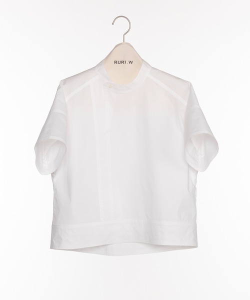 RURI.W（ルリ）の「【RURI.W】SIDEWAY COLLAR BLOUSE（シャツ/ブラウス・レディース・ホワイト/ブラック・FREE）」の3枚目の写真